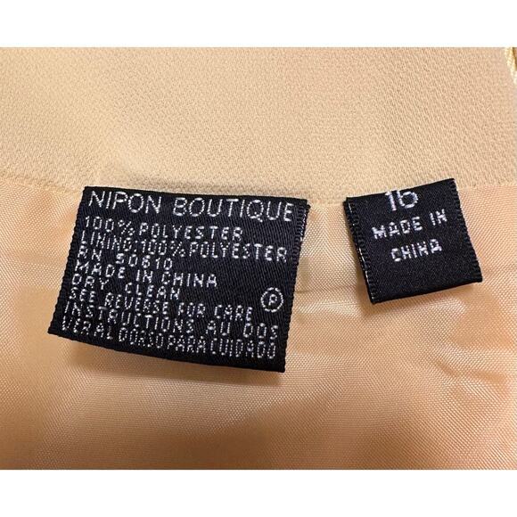 Nipon Boutique Butter Yellow Skirt Size 16 Tulip Classic Elegant Plus - Picture 8 of 8